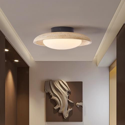 YKSJDFH Japanische Deckenleuchten im Wabi-Sabi-Stil, Deckenleuchte aus gelbem Stein, kreative Deckenleuchte für Restaurantzimmer, Kücheninsel, Hotelflur, Deckenleuchte