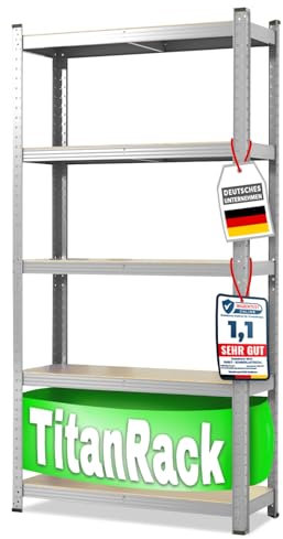 casa pura Schwerlastregal 200 x 100 x 50 cm verzinkt | Steckregal, Lagerregal, Standregal, Stecksystem ohne Werkzeug montierbar