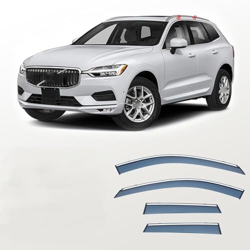 ZhangJW Autofenster Windabweiser für Volvo XC60 MK2 2018-2024, Autofenster Regenschutz, Regenabweiser, Integrierte Deflektoren, 4 Stück