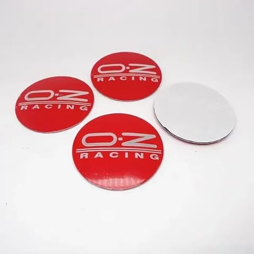 LYHH 4 Stück Nabendeckel Felgendeckel Radkappen Aufkleber für 62mm OZ Racing, ABS Felgenabdeckungen Dauerhafte Nabenkappen Felgenkappen Aufkleber Mit Logo Auto Zubehör,C
