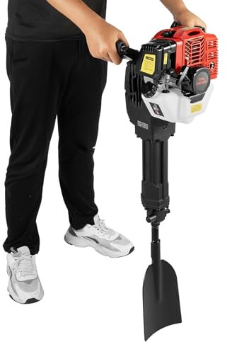 52CC 2 temps Digger 1,9 kW Pelle à essence portable Excavatrice portable pour arbre de jardin arbre de jardin Machine funéraire pour semis forestiers de ferme, supports de vigne, plantation de légumes