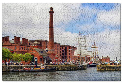 UK Endland Liverpool Merseyside Waterfront Port Puzzle 1000 Piecesen Puzzle Adult Game Graphics Travel Souvenir 50x70CM