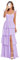 kopptioo Flying Sleeves Tiered Chiffon Bridesmaid Dresses for Women with Slit Lilac Pleated A Line Corset Prom Dresses Long Ball Gowns Lilac Size UK10