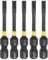 sourcing map 5pcs SL3.5 Slotted Impact Screwdriver Bits 3.5mm Slotted Tip 1/4 Hex Shank 50mm (2) Long Magnetic Flat Head Phosphated S2 Steel Screw Driver Drill Bits Electric Power Tool