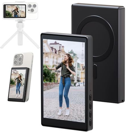 IVIVTOR CP5 Lite Smartphone magnétique Téléphone portable Selfie Moniteur Full HD 4 pouces sans fil pour téléprompteur Live Stream Selfie Vlog TikTok