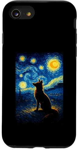 Starry Night Van Gogh Fox Lover Artwork Case for iPhone SE (2020) / 7/8