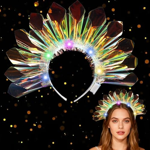 Serre-tête lumineux à LED - Pour carnaval, fête rave