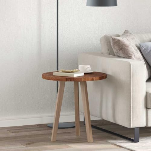 Bartischplatte Tischplatte für Außentisch,Tischplatte Braun Ø 50 x 2.5 cm Massives Eichenholz,Tischplatten für Couchtisch,Esstisch,Schreibtisch