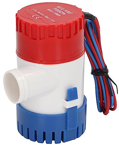 RASTKY 12V Electric Marine Water Pump Durable ABS Stainless Steel Bilge Pump for Boating Enthusiasts 29mm ID Hose