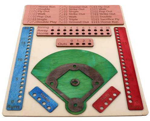 Toddmomy Baseball Brettspiel Bunt Tragbares Wettbewerbsorientiertes Spielbrett für Party Festival Desktop