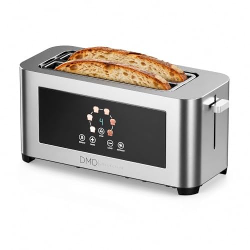 DMD Collective - Toster, 4 Slice Toasters Wide Slots, Stainless Steel
