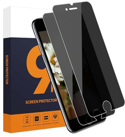 Carantee Pack of 2 Privacy Screen Protectors for Tempered Glass for iPhone 6/6s/7/8/SE, Scratch-Resistant, Privacy Anti-Spy Privacy Film, No Bubbles, Anti-Oil, Sensitive Touch iPhone 6 Privacy Screen