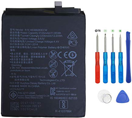SWARK HB386280ECW Akku Kompatibel mit Huawei P10 VTR-L29 & Honor 9 STF-AL00 with Tools