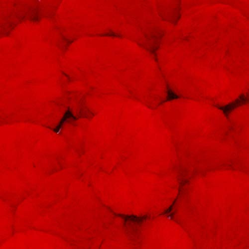 Kleine Pompons, 2,5 cm, Rot, 100 Stück