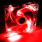 Akyga AW-12A-BR - Ventilador para PC Molex (4 ledes, 120 mm), Color Rojo y Negro