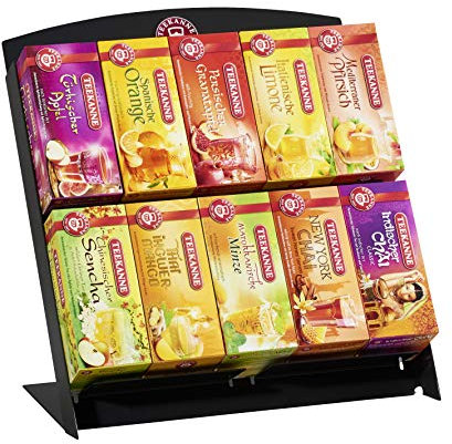 Teekanne 10er Teebar aus Stahl | 10 verschiedene Ländertees | Orange, 10 Stück (10er Pack)