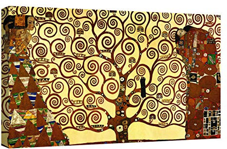 canvashop quadri moderni soggiorno Klimt Albero della vita 120X70 cm Stampe da parete per camera da letto su tela canvas