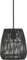PR Home of Scandinavia Lampenschirm Rattan für Außen schwarz Saigon 18cm für E27 Pendelaufhang