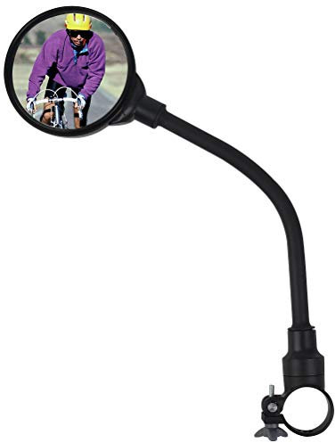 Rückspiegel Fahrradspiegel 360 ° Einstellbarer Weitwinkel-Universalspiegel, flexibler Acrylspiegel Lenkerend-Fahrradspiegel für Rennräder, MTB, E-Bikes
