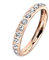 Paula & Fritz® Ring Damen Zirkonia Titan-IUM Größe 48 (15,3) Rose-Gold Freundschaftsring Partnerring Ehering Verlobungsring Memoire-Ring Frauenring Damenring