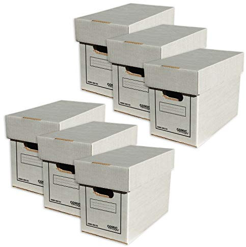 Comic Concept 6X Comic Box (kurz) mit Deckel stapelbar Karton NEU