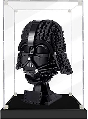 iCUANUTY Clear Acrylic Display Case for Lego Collectibles Figure Dustproof Display Box for Toy Storage (20 x 20 x 25 cm)