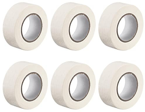 sourcing map 6 Stück Abdeckband Malerband Rollen 25mm 1 Zoll Breite 20m 21 Höfe Weiß
