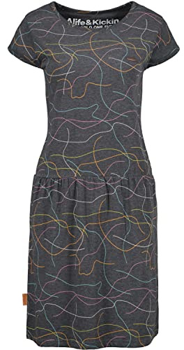 alife & kickin and Kickin Damen ShannaAK Dress Sommerkleid Kleid, Moonless, XS