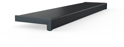 Seiletech.de Banca per finestre in PVC, 40 cm x 150 cm, grafite, per interni, davanzale interno, al metro, soggiorno, decorazione in plastica