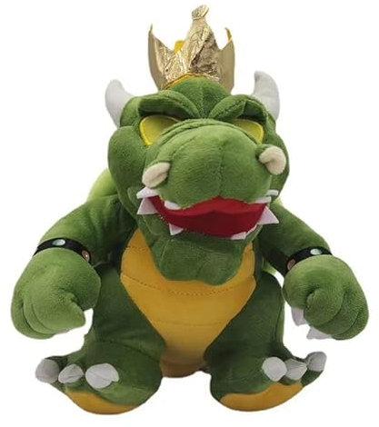 MASINIES Koopa Plüschtier, weiches Stofftier Spielzeug stehender Drache Koopa Bowser Plüschpuppe Plüsch, 25 cm (Green)