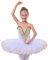 IBAKOM Mädchen Ballettkleid Spaghettiträgern Ballett Tanzkleid Schwanensee Spitze Perlen Camisole Trikot Turnanzug Tutu Kostüm Eiskunstlauf Tanzkleidung Ballerina Outfit Weiß - Perlen 7-8 Jahre