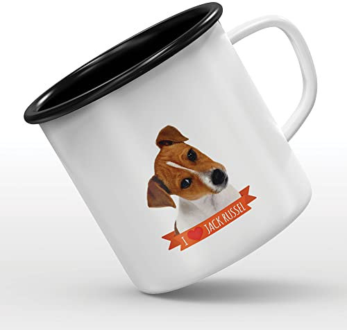 Tasse mit Aufschrift I love Jack Russel