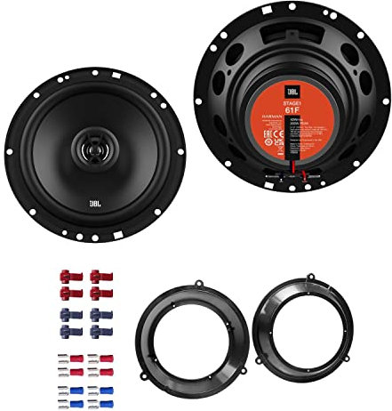 JBL Stage1 61F Lautsprecher mit Einbauset passend für FIAT Panda (169) 2003-2012 Türen vorne 400 W 165mm 2 Wege Koax