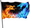 Außenbanner Lustige Feurige Drachen Fahne Langlebig Garden Flag Verblassen Beständig Garten Fahnen Für Garten, Drinnen Und Draußen, Bauernhaus, 90X150Cm