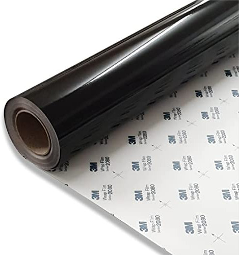 FOLIESTA 54,24€/m² 3M 2080 G12 schwarz Glanz 152cm x 20cm Autofolie Carwrapping Folie 3D verformbar Luftkanäle