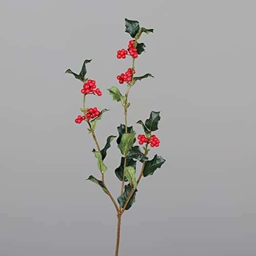Ilexzweig Natural 70cm mit roten Beeren DP Kunstblumen künstliche Blumen