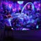 Wonrizon Blacklight Fantasy Forest Tapisserie, Wasserfall, Regenbogen, neblige Dschungelpflanzen, Wandteppich, UV-reaktiver Wandbehang, leuchtet im Dunkeln, Wohnzimmer (Wasserfallwald, 180x240 cm)