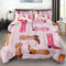 Pamnest Bettdecken-Set für Doppelbett, Retro-Design, Cowgirl, Western, weich, 2-teilig, für Kinder und Erwachsene, Vintage-Cowboy-ästhetisches Bettdecken-Set mit Kissenbezug, für Schlafzimmer,