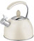 Buckingham Stove Top Whistling Kettle Matt Cream Classic Design Durable Stainless Steel Teapot for All Hob Types Including Induction 2 Litre by Buckingham