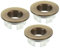 PATIKIL Desbordamiento Anillo, 3uds Fregadero Redondo Cubierta Lavabo Recorte Latón Inserción Agujero Redondo Gorras para Cocina Baño, Bronce