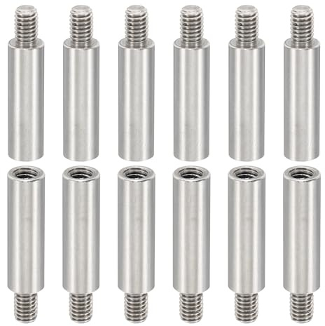 PATIKIL 24Pcs M4 Entretoises, 20+6mm Entretoise Filetée M4 en Acier Inoxydable Kit de Vis 4mm ID 6mm OD Adaptateurs de Filetage Métrique Mâle Femelle pour Carte de Circuit Imprimé PCB