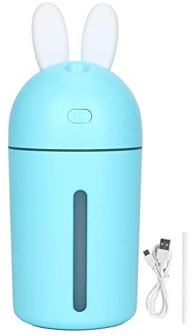 200-ml-Mini-Luftbefeuchter, Nanotechnologie, Geräuschloser Betrieb, Stimmungsvolles Nachtlicht, 3-Stunden-Timer mit USB-Stromversorgung für das Heimbüro (BLUE)
