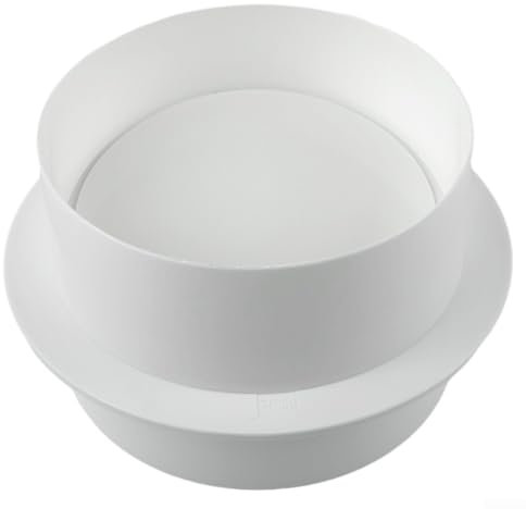 Clapet anti-retour en PVC blanc pour hotte de cuisine, salle de bain, cuisine, tuyau rond (120 mm)