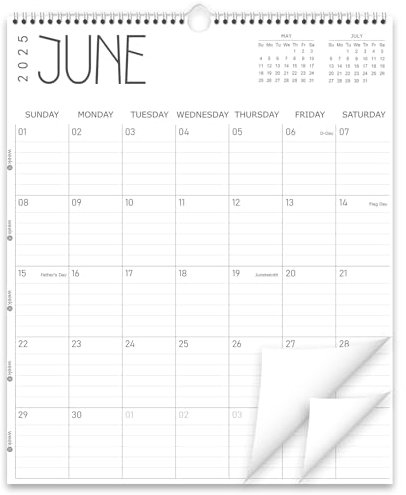 Guasslee Tischkalender 2025-2026, Schuljahr Vertikaler Kalender 2025, 18-Monate Wandkalender, 2025 Jan - 2026 Juni, Einfacher Monatsplaner mit Dickem Papier für Home Office
