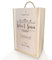 iCaseDesigner Engraved Personalised Wooden Double Wine Box for 2 Bottles with Slide Lid & Woodwool Filling - Congratulations Motif