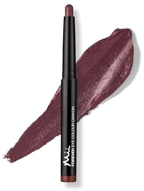Mii Cosmetics Forever Eye Colour Crayon | Long-Lasting Cream Eyeshadow Stick | Highly Pigmented & Crease-Resistant | Multipurpose to Shape, Define, & Line Eyes | Metallic Bronze Aubergine | Mulberry