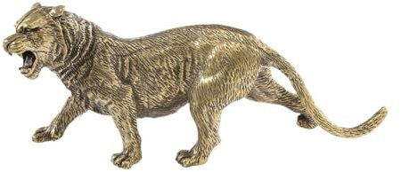 EHJRE Messing Tiger Figur König der Statue Feng Shui Tiger Skulptur für Garten Home Bar