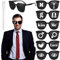 Utensilsto 16 Stück Party Sonnenbrille Set, mit Stift, Beach Party Sonnenbrillen Unisex, Damen Herren Lustige Partybrille, Hippie Brillen für Strandparty Erwachsene, Schwarz