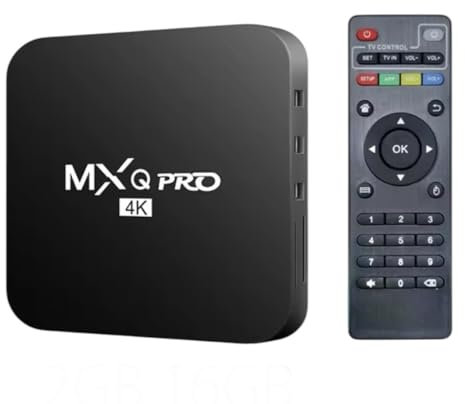 MXQ Pro 5G 4K Android TV 10 Box 1G,2G 8G,16GB Android Smart Box H.265 HD 3D Dual Band 2.4G/5G WiFi Quad Core Home Media Player (1GB 8GB)