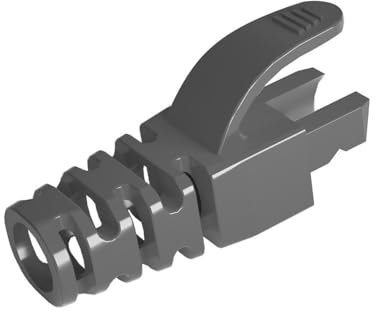 VIVOCH 50 Pcs Cat5 Cat5E Cat6 Strain Relief Boot, RJ45 Plug Connector Cover Modular Network Plug Connector Cap Cable Connector Boots, Dark Grey